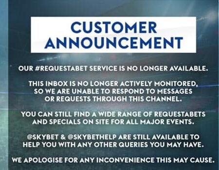 Sky Bet Discontinues #RequestABet Carrier